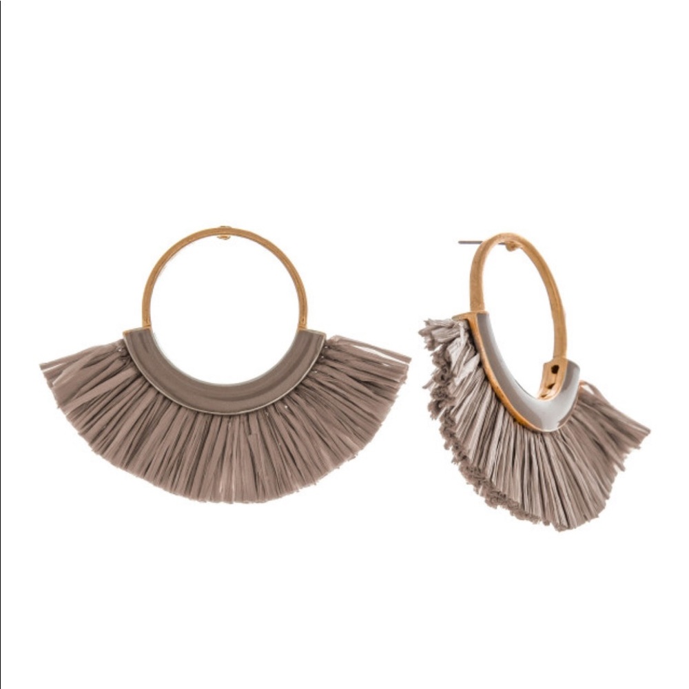 💙4/$20 Earring with Enamel and Raffia Tassel